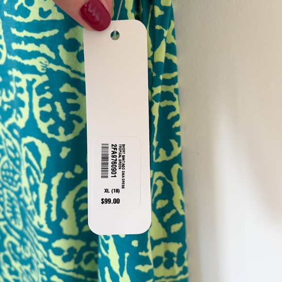NWT Soft Surroundings Short Santiago Gaia Dress in Tropical Green Size XL - Picture 4 of 13